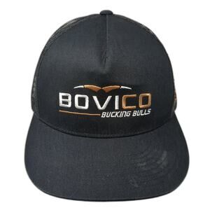 Bovico Bucking Bulls Snapback Trucker Hat Black One Size Adjustable Vexil Brand